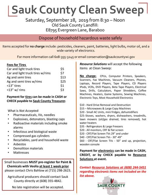 Sauk County Clean Sweep