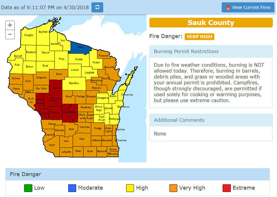 Multiple fire departments fight Devil's Lake blaze as DNR urges caution