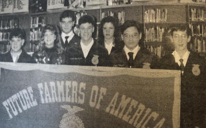 1993 From front, left, Jon Kmiec, Becky Schultz, Tony Benisch, Brad Prosser, Tom Prosser; back row, Jon Hermanson and Andrea Lewke.