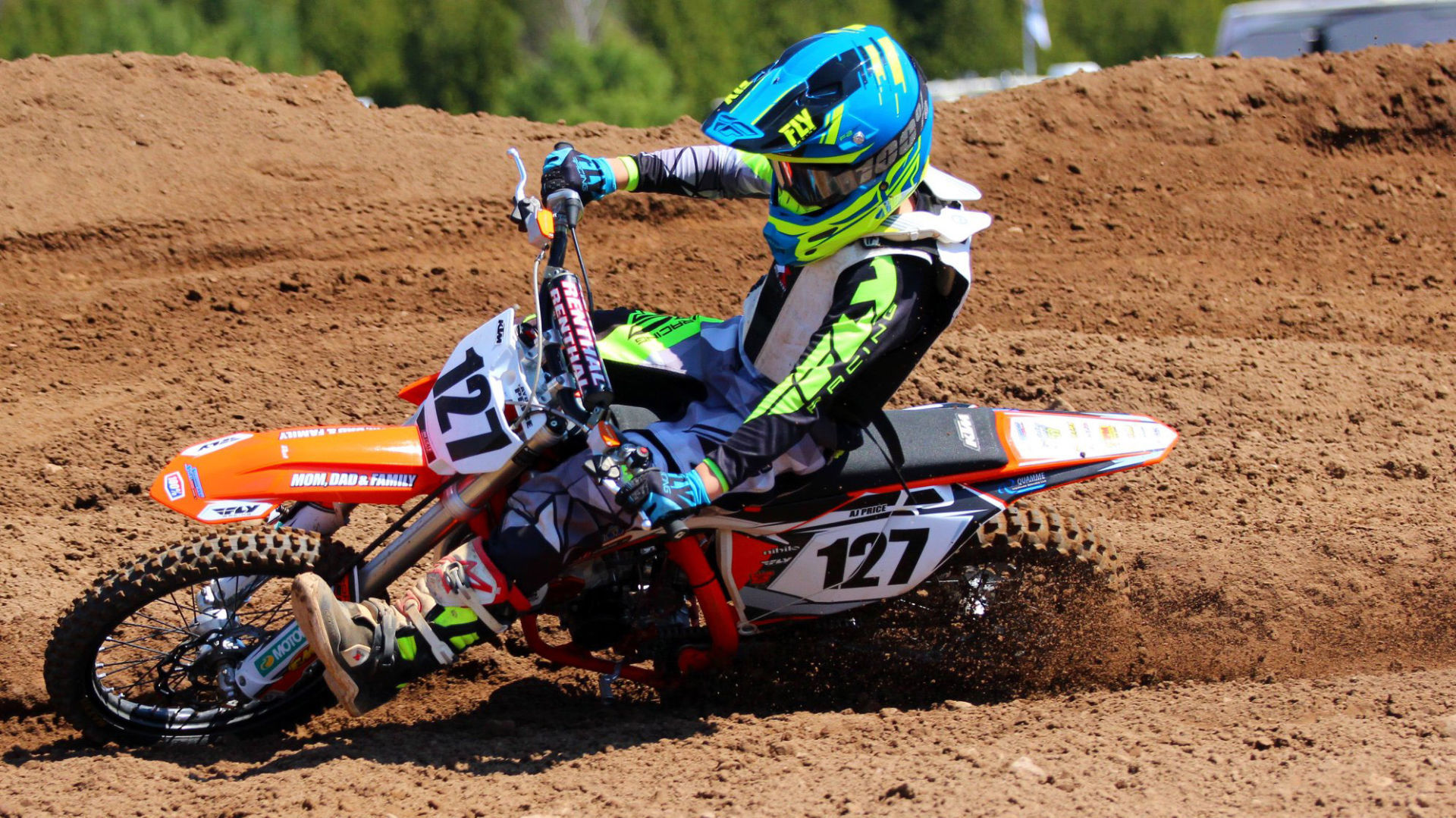 Fall Rivers Ayden Price competing in Amateur National Motocross Championship