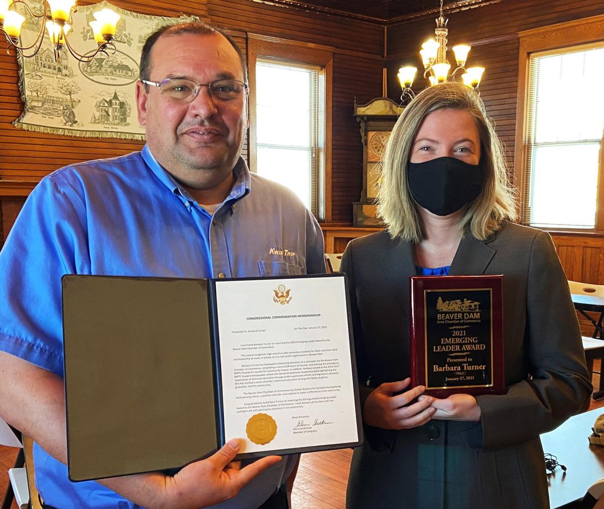 CHAMBER HONORS EMERGING LEADER