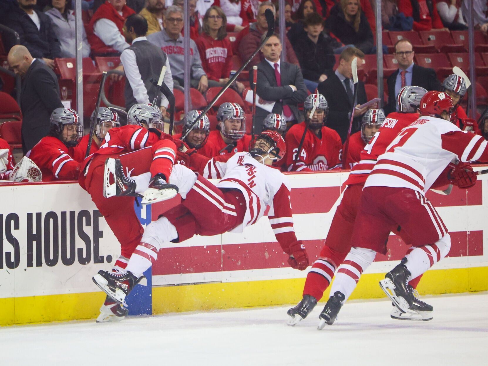 Photos: Wisconsin hosts Ohio State in Big Ten men's hockey tourney opener