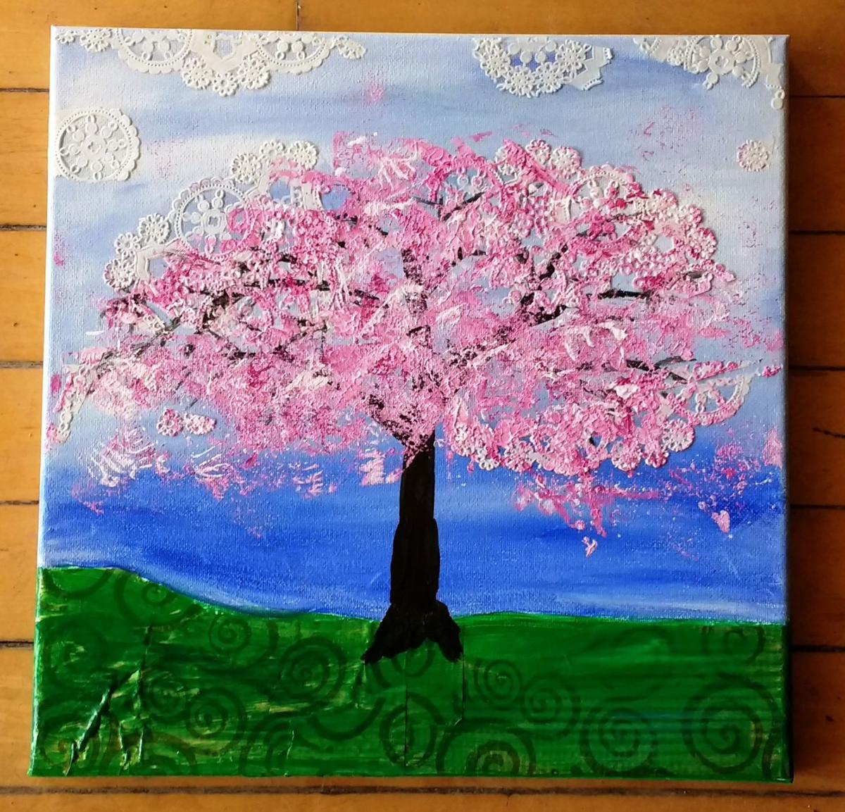 Create Chameleon Oil Pastels Trees In Bloom At The Workshop