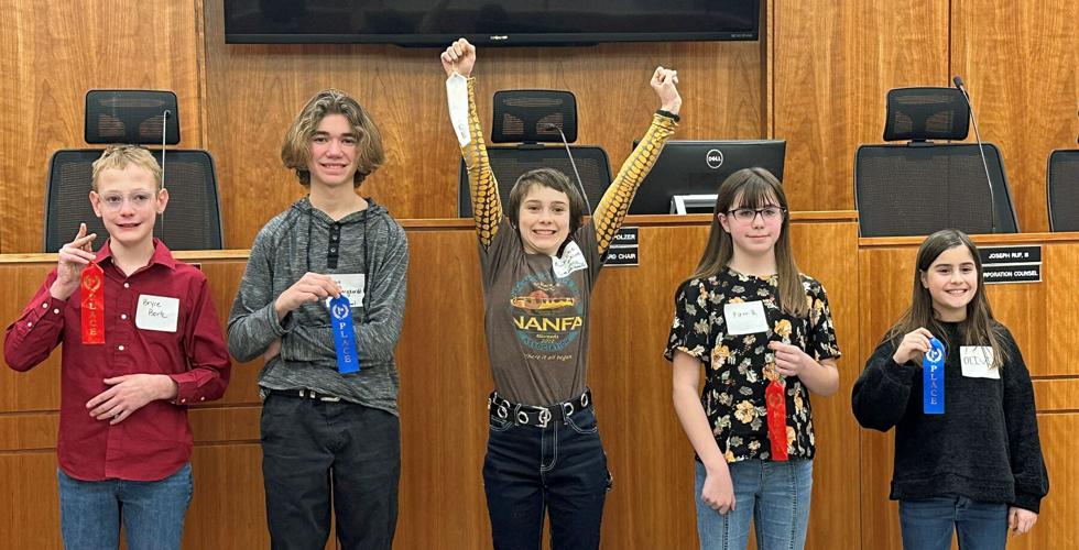 Youth Conservation Awareness Speaking Contest winners