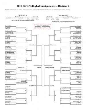 PREP VOLLEYBALL: Brackets set for WIAA tournaments : Portage Daily Register