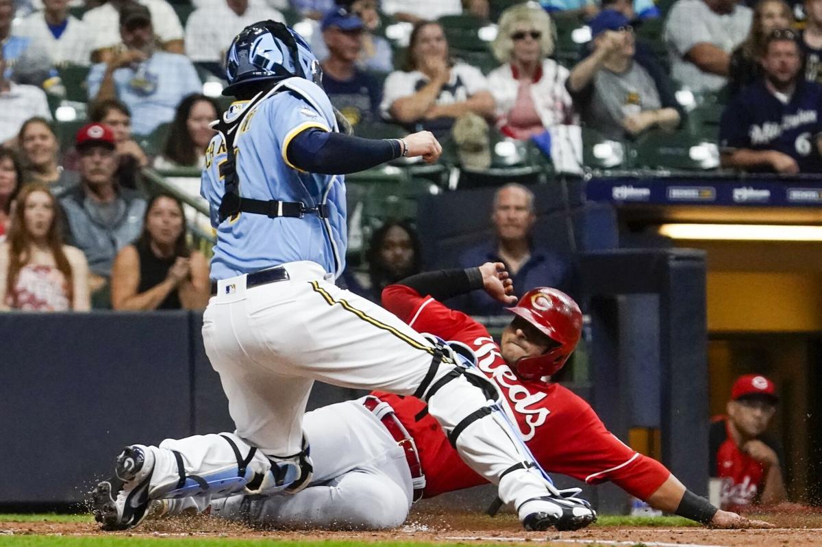 Brewers dig early hole in loss to Reds; Freddy Peralta goes on 15-day IL