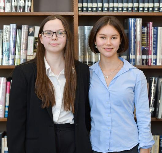 Wayland Academy’s class of 2026 valedictorian Lilith Reusch and salutatorian Mandukhai Ritman.