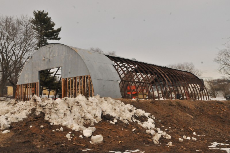 Rest of Quonset hut on New Pinery Road to be dismantled today