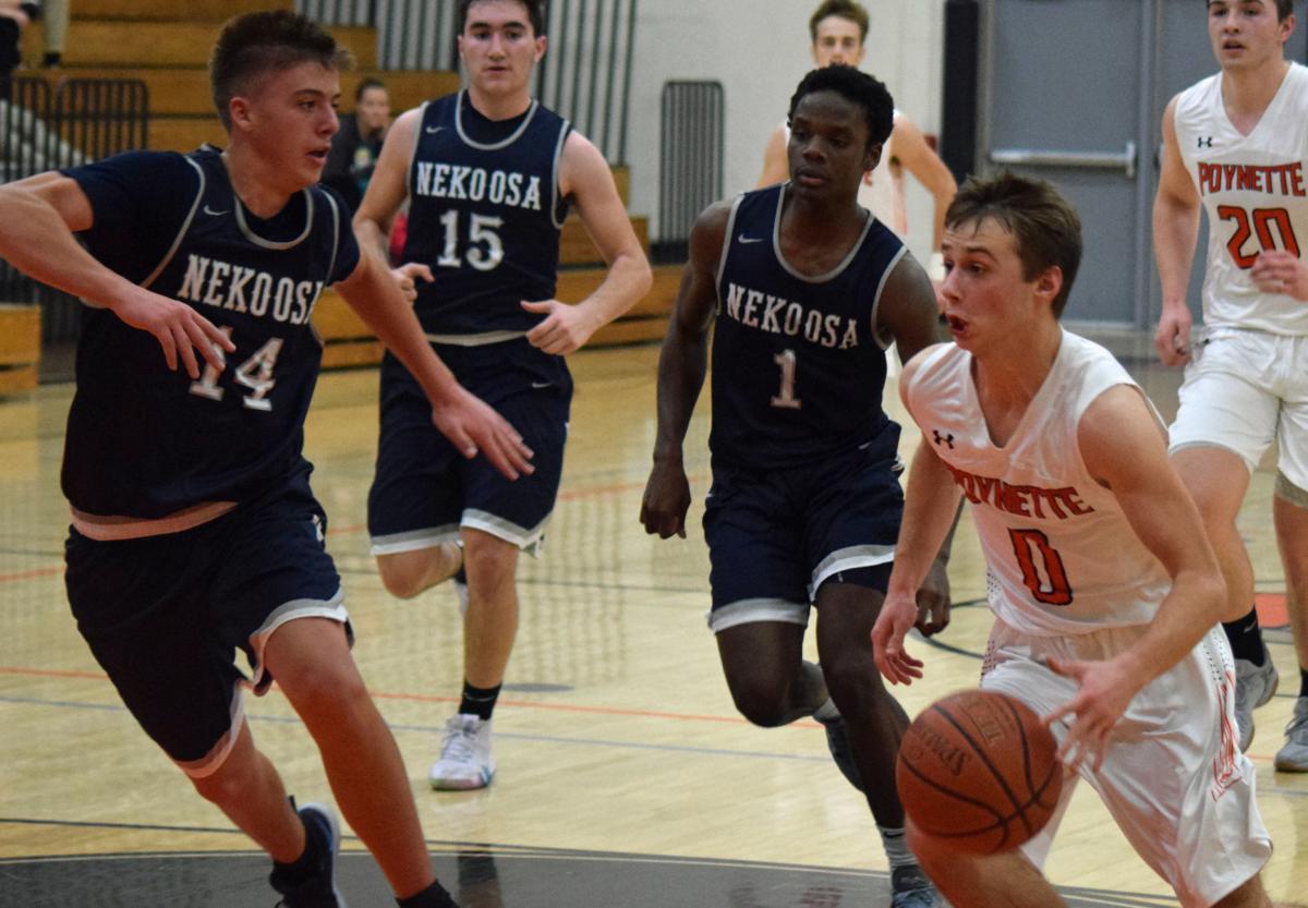 PREP BOYS BASKETBALL rallies past Nekoosa, 5150, on Sawyer