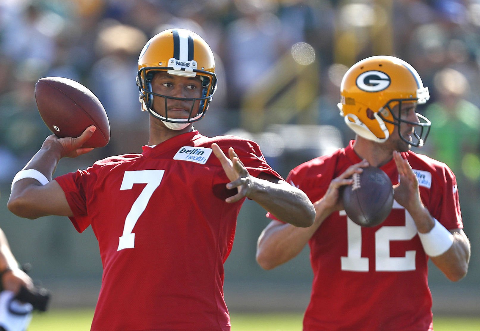 aaron rodgers red practice jersey