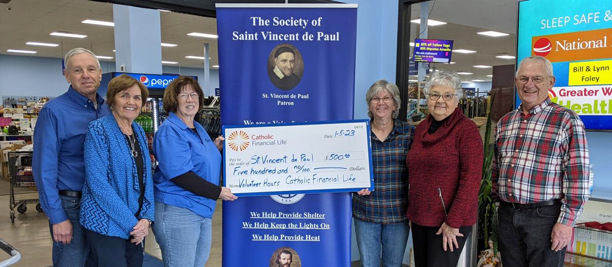 500 DONATED TO ST. VINCENT DE PAUL