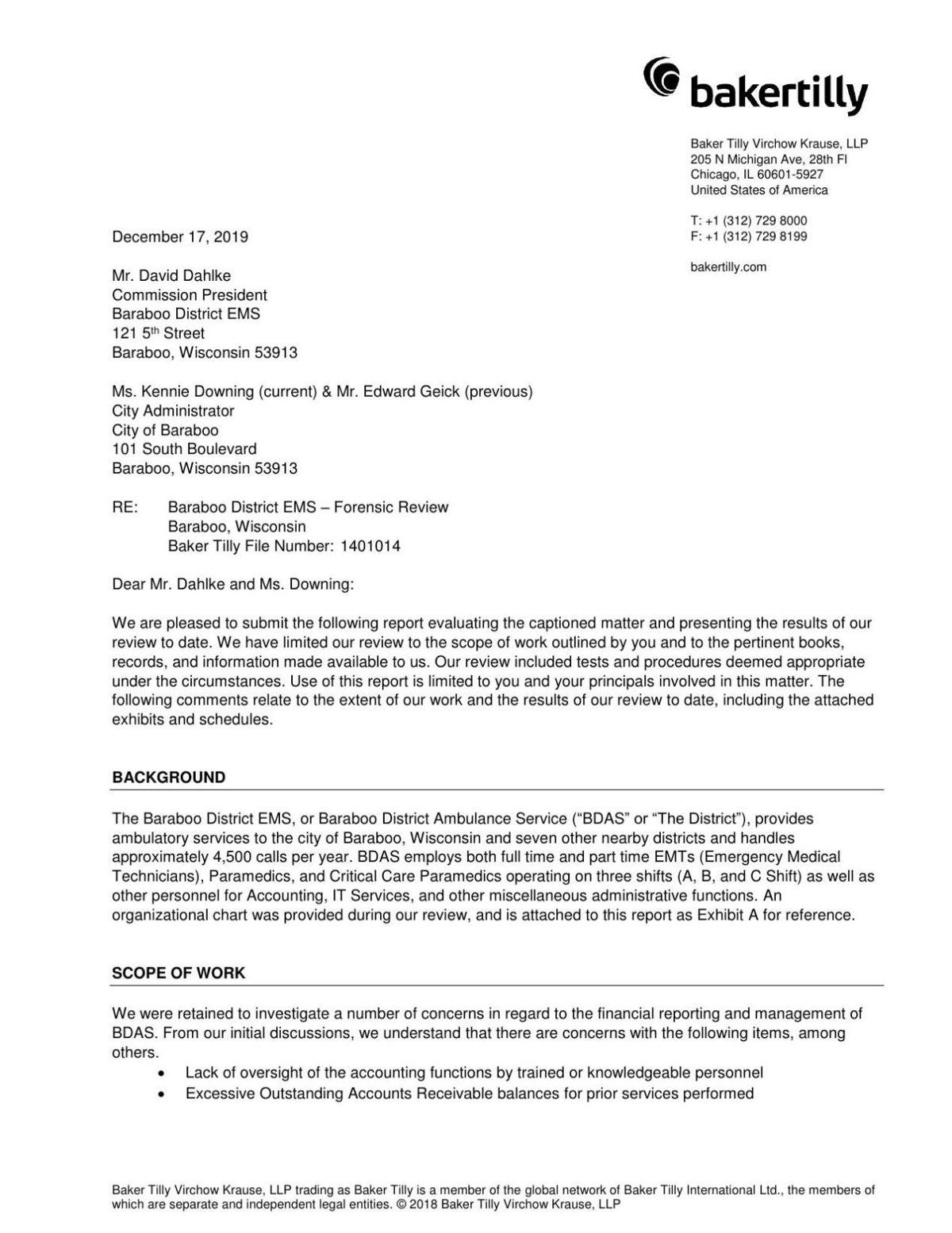 Audit Outlines How Baraboo Ambulance Service Lost Revenue By