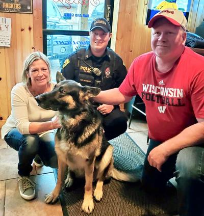 Thompsons donate $2,000 to Portage K-9 unit, shelter