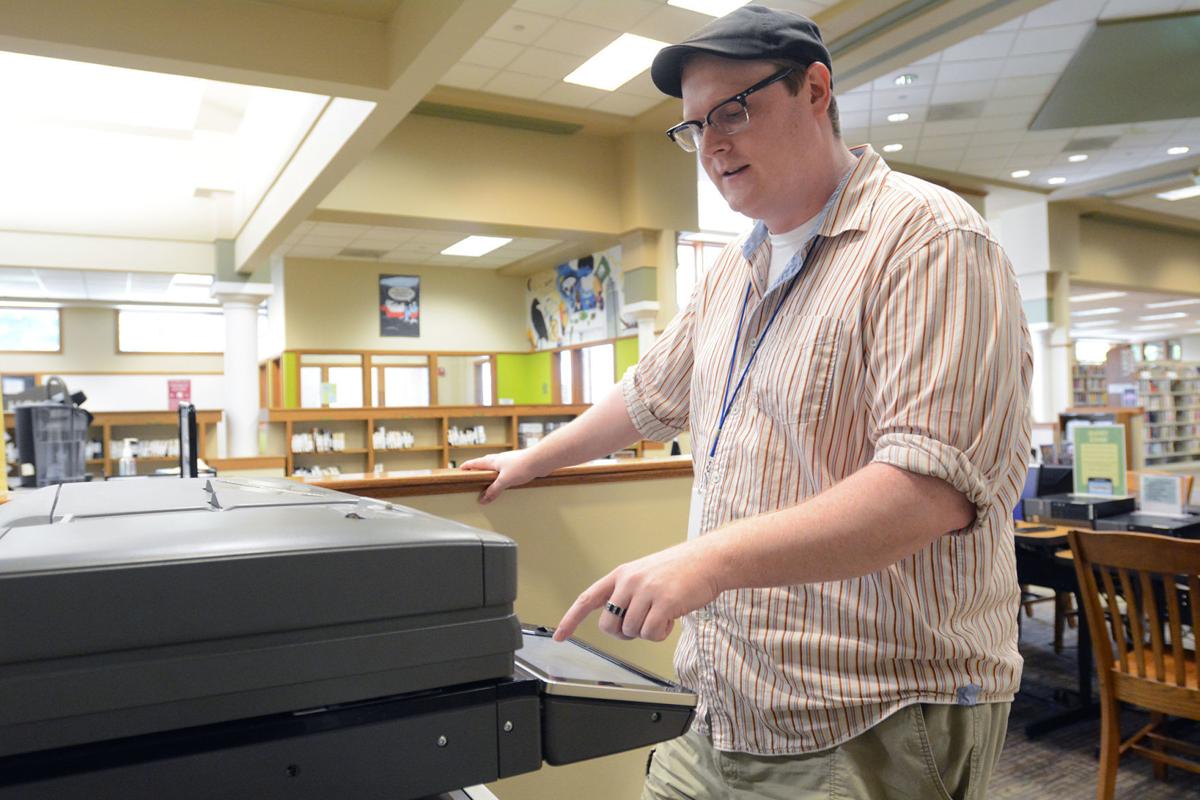 Faxing at Portage Public Library