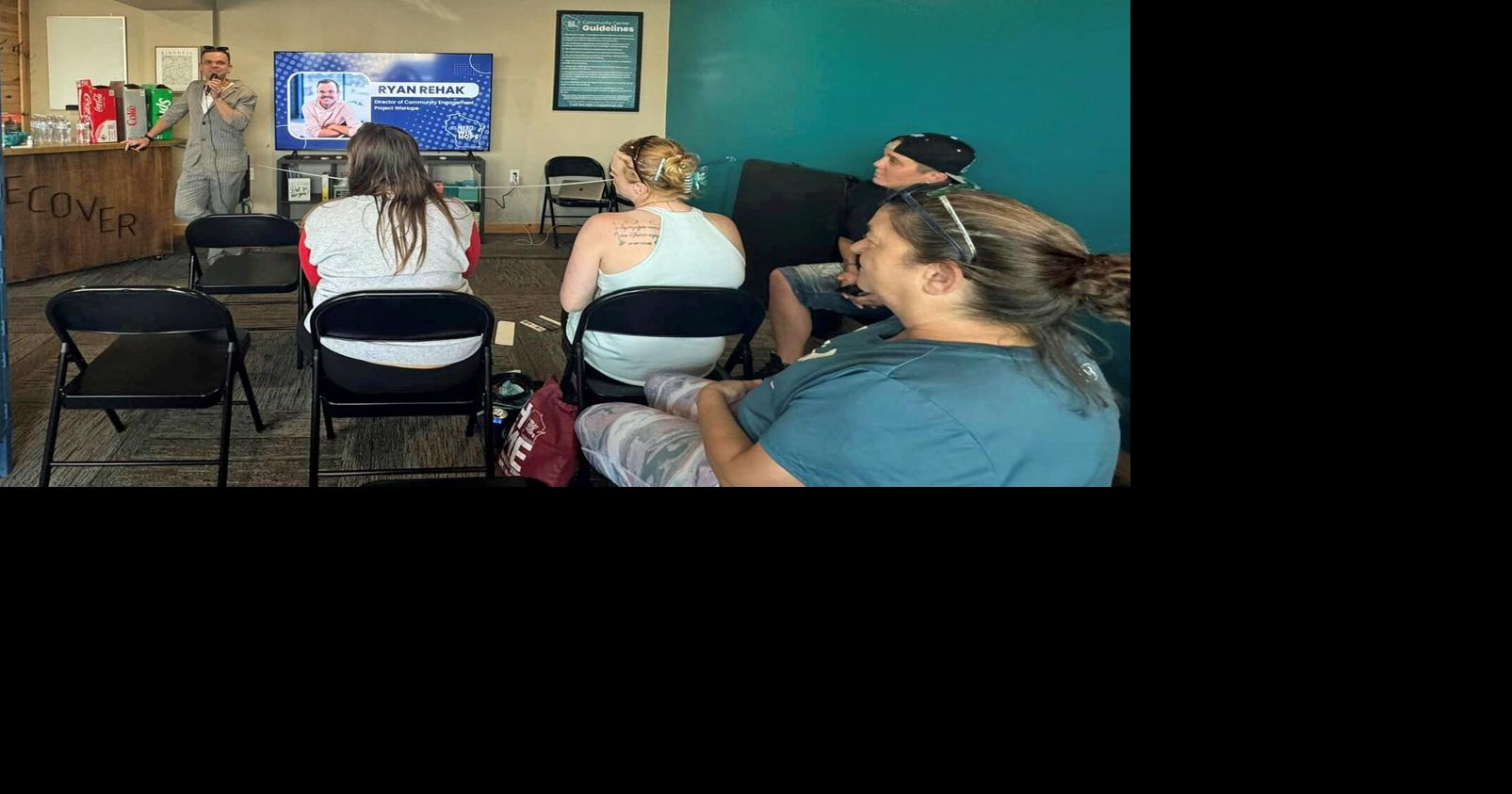 Rehak speaks at recovery center