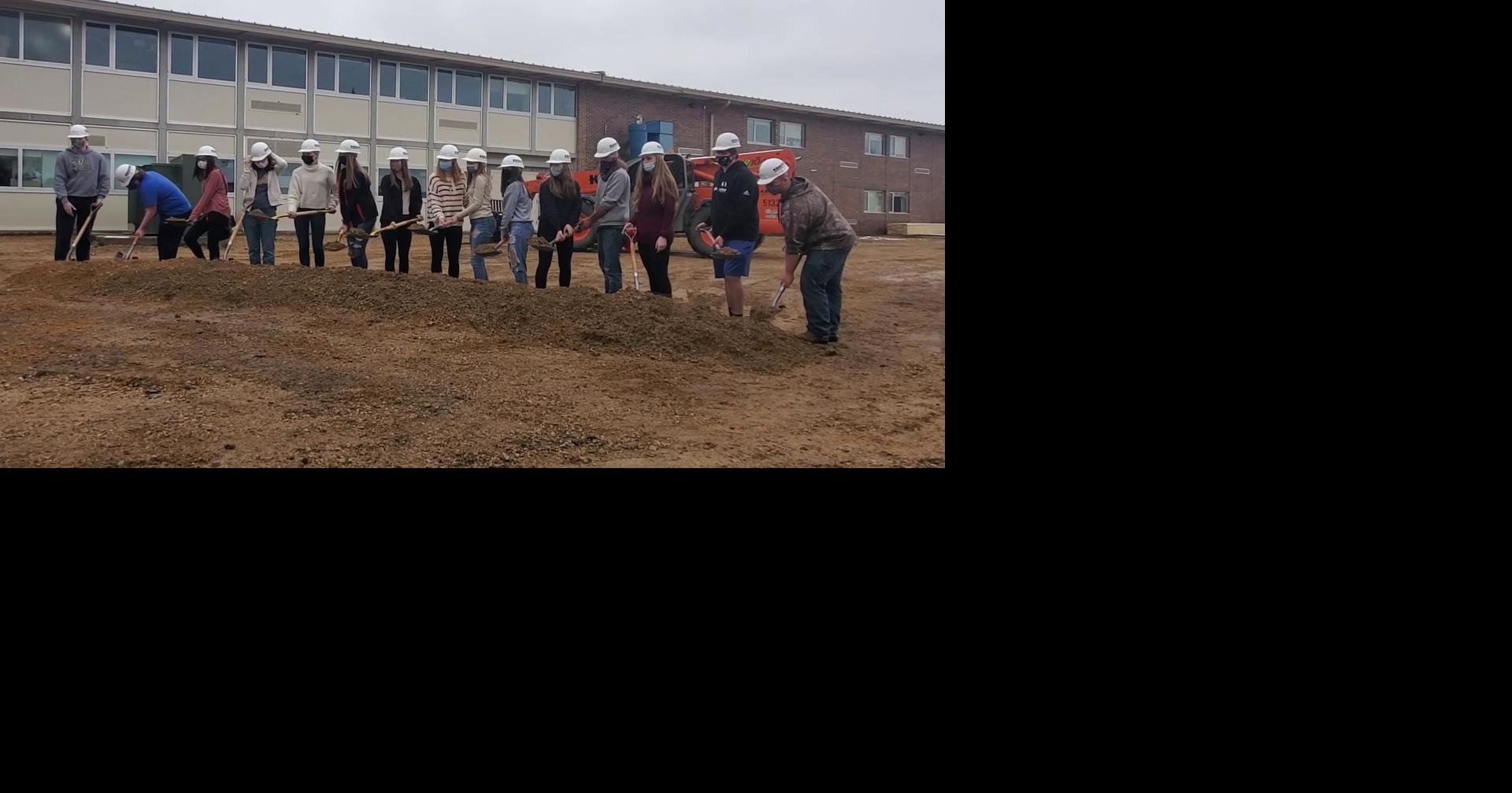 Wonewoc students break ground on new teched facility