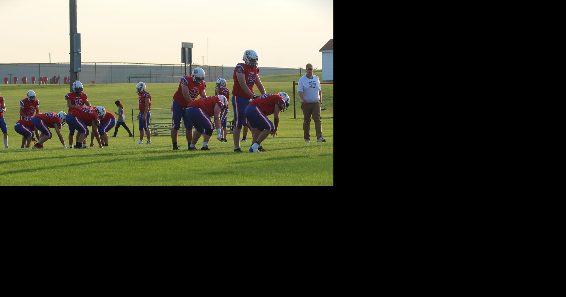 Randolph/Cambria-Friesland football's offensive line