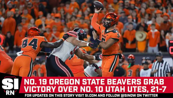 Oregon State Football tops Utah, 21-7 - Building The Dam