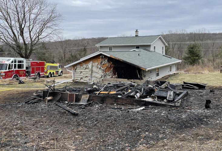 Fire destroys town of Caledonia garage, started by 'inappropriate