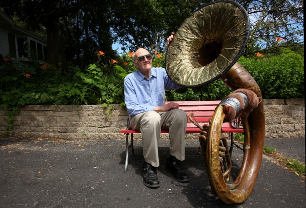 Allen with Sousaphone