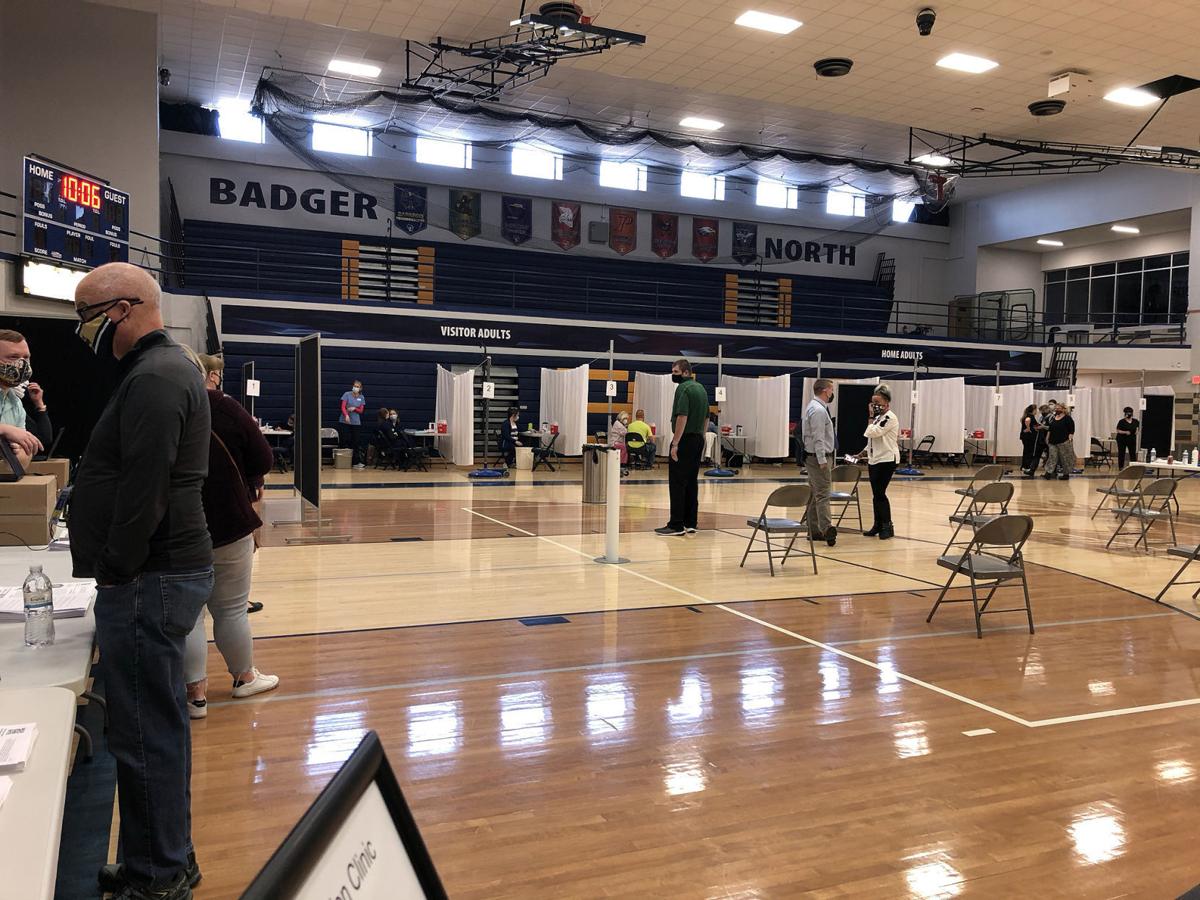 Baraboo High School hosts mass vaccination clinic