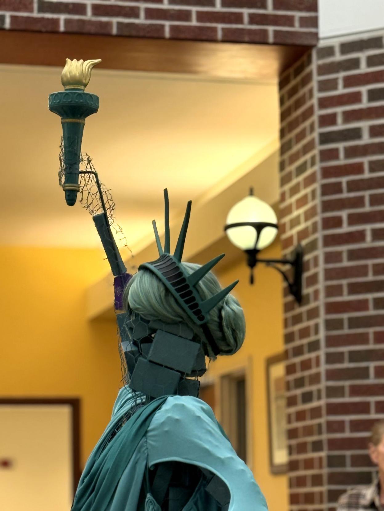 The Fay Robinson Chapter of the National Society Daughters of the American Revolution commemorated the 140th anniversary of the Statue of Liberty with a display, “Illuminating Lady Liberty,” commemorative interpretation in October at the Kilbourn Public Library.