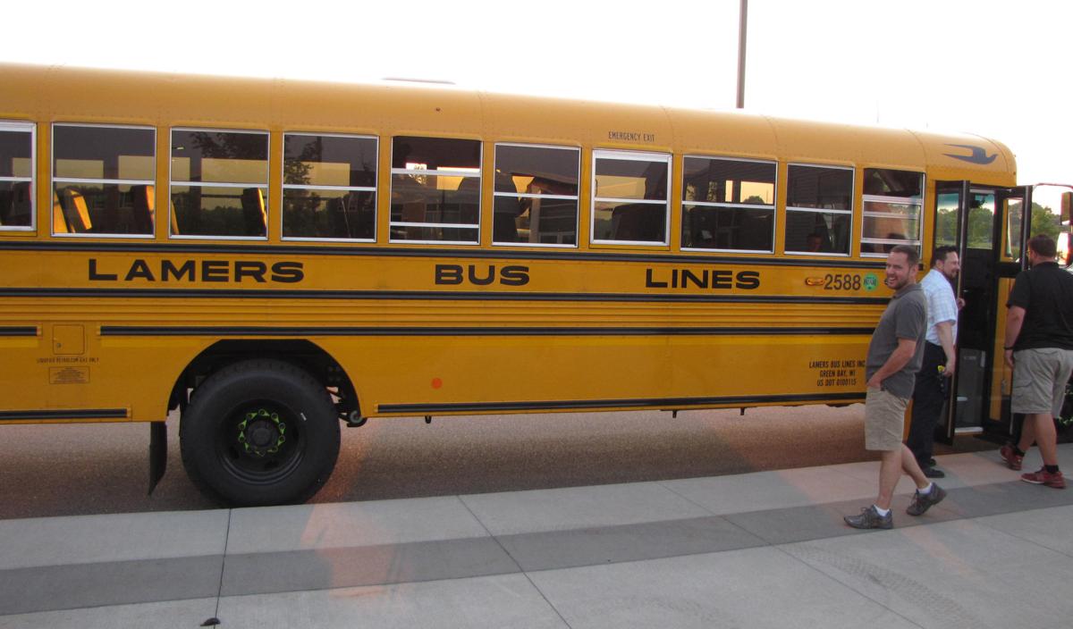 Lamers School Bus On Display At Sauk Prairie School Board Meeting Regional News Wiscnews Com
