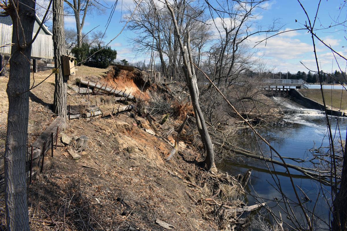 Melting snow erodes part of Park Lake shore in Pardeeville Regional