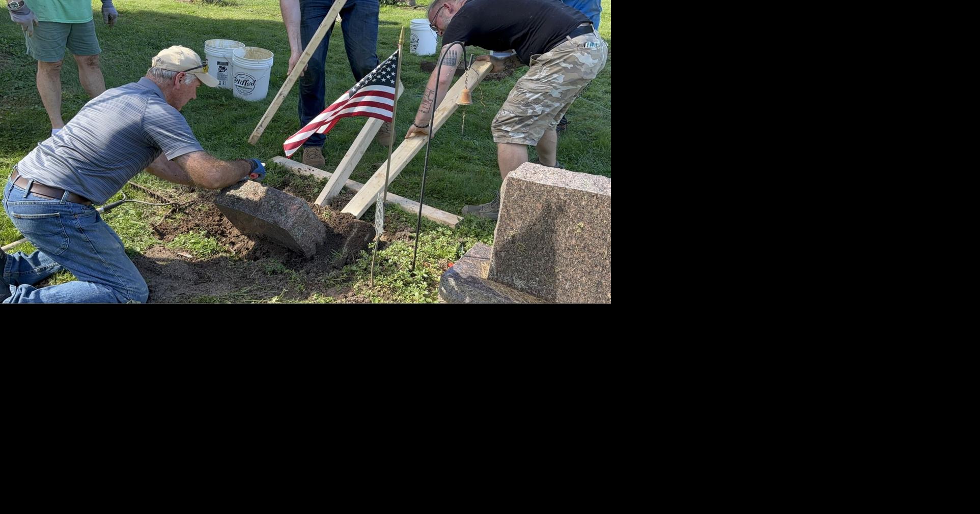 Digging under the grave