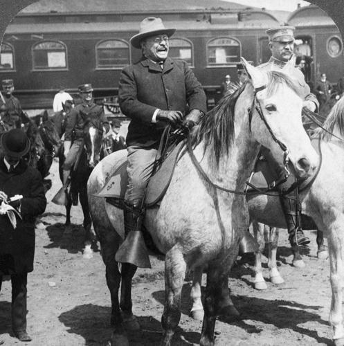 President Teddy Roosevelt entering Yellowstone