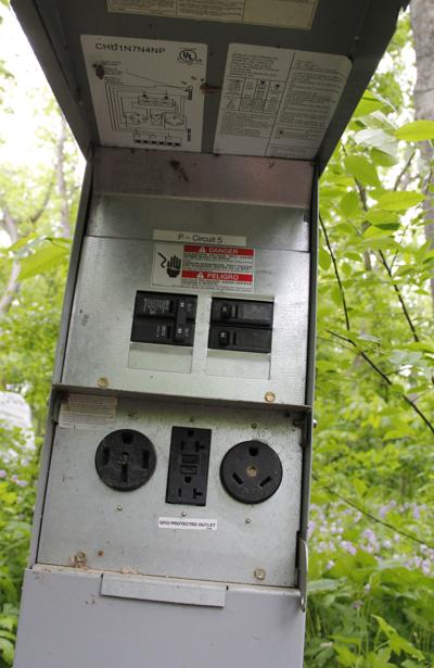 tent campsites with electric hook up