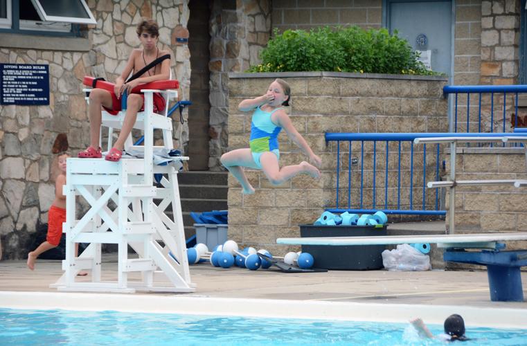 Jump into pool