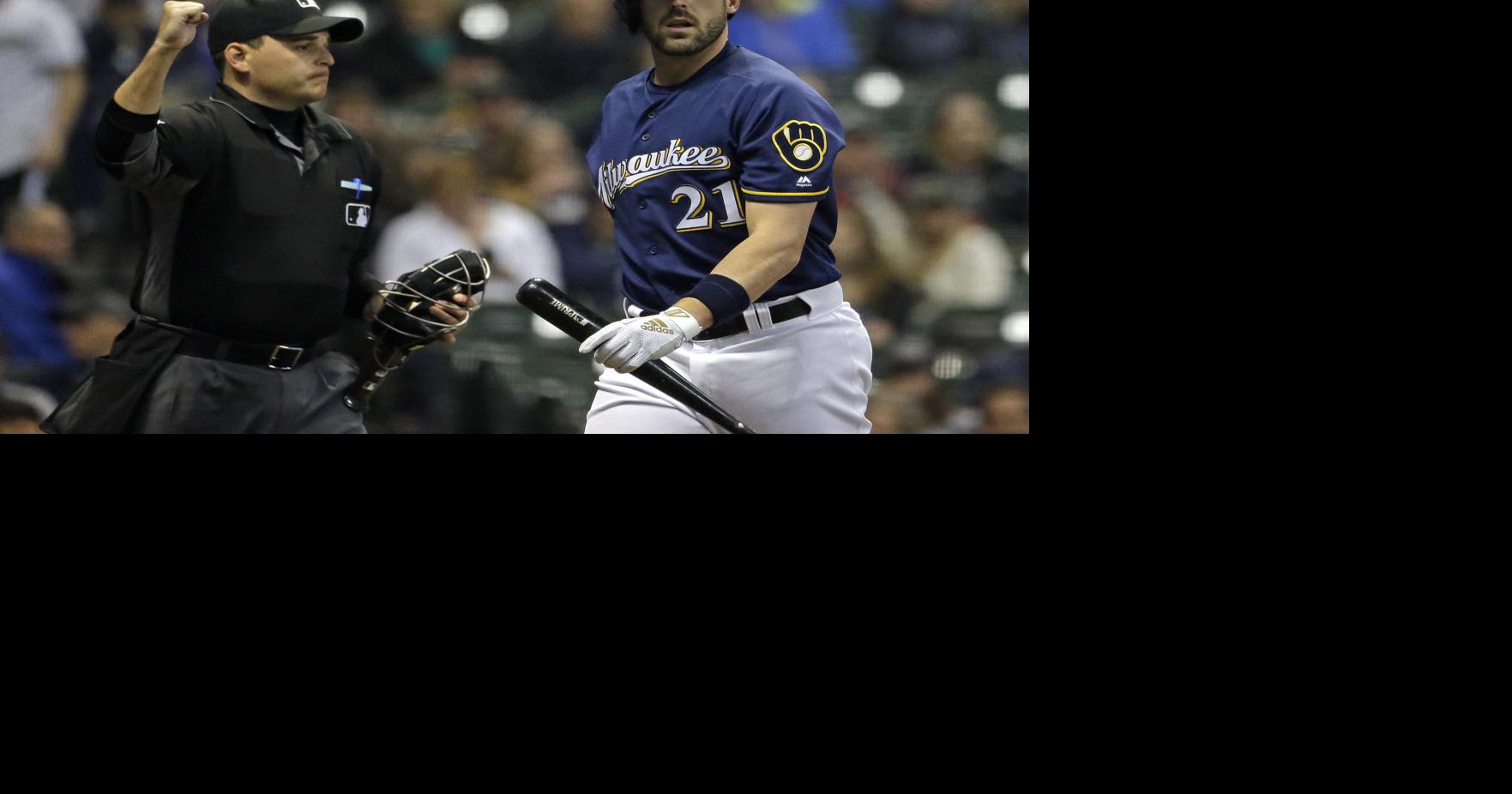 Travis Shaw: Brewers 3B hit in head by throw - Sports Illustrated