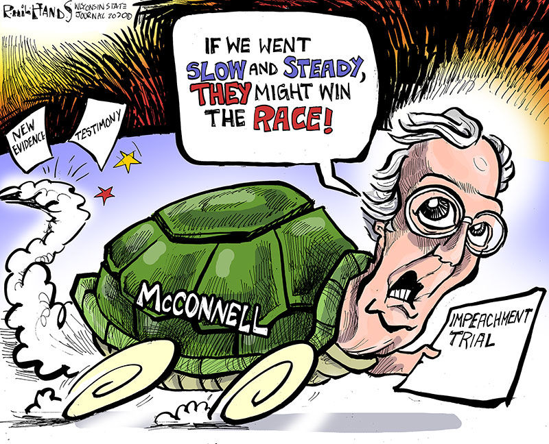 Hands On Wisconsin Mcconnell The Turtle Speeds Ahead On Impeachment