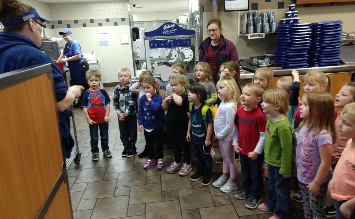 Mauston 4-K students get hands on tour at Culver's