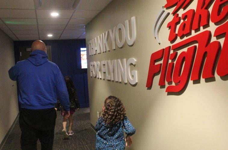 Guests exit Take Flight