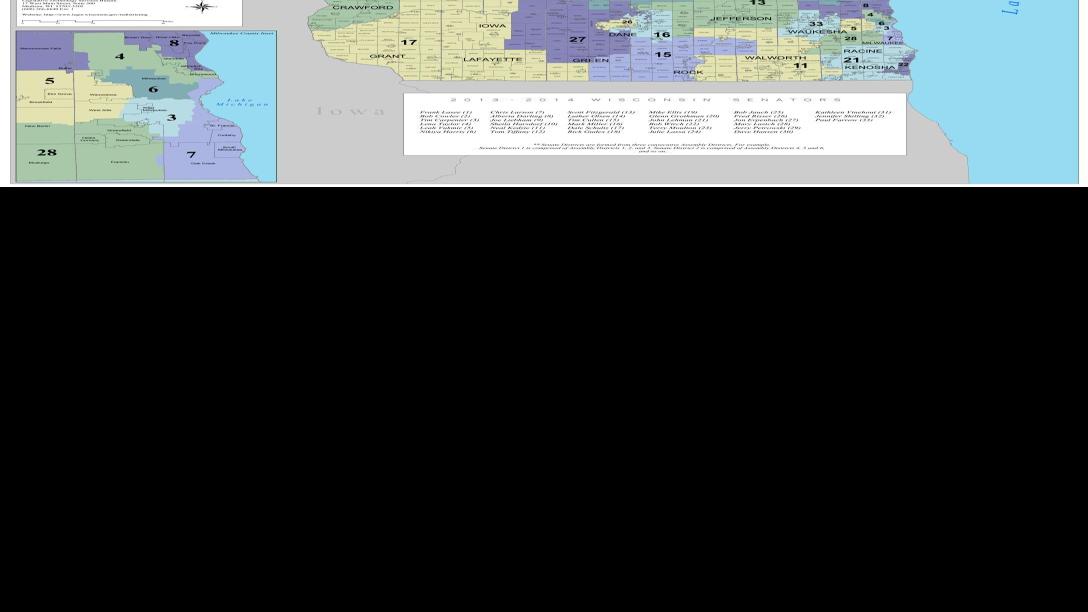 Map Actual state Senate districts State & Regional