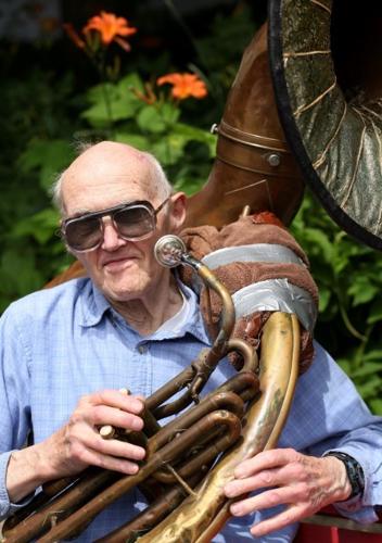 Gene Allen with Sousaphone