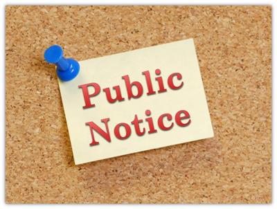 NOTICE OF OPEN BOOK