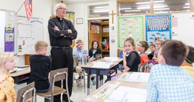 Bishop Donald Hying visits St. Aloysius