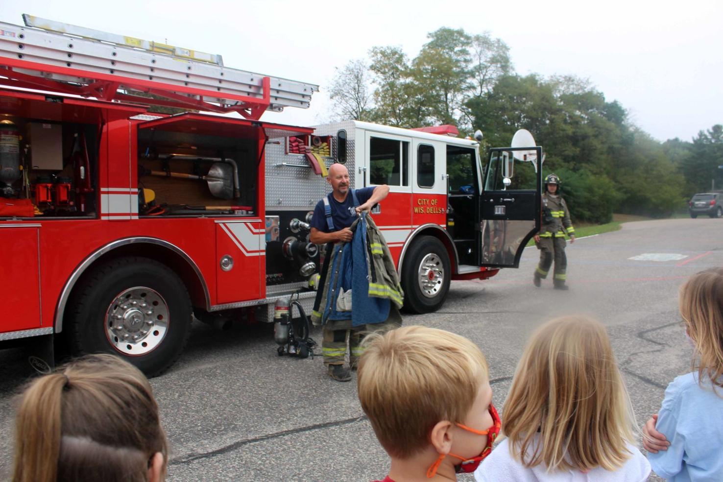 Wisconsin Dells Kilbourn Fire Department hosts fire truck