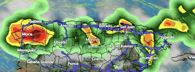Mucha lluvia para el norte de la isla | El Tiempo | wkaq580.com