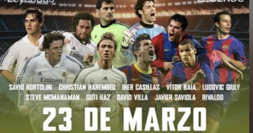 Las Leyendas del Real Madrid y el Barcelona jugarán este domingo en ...
