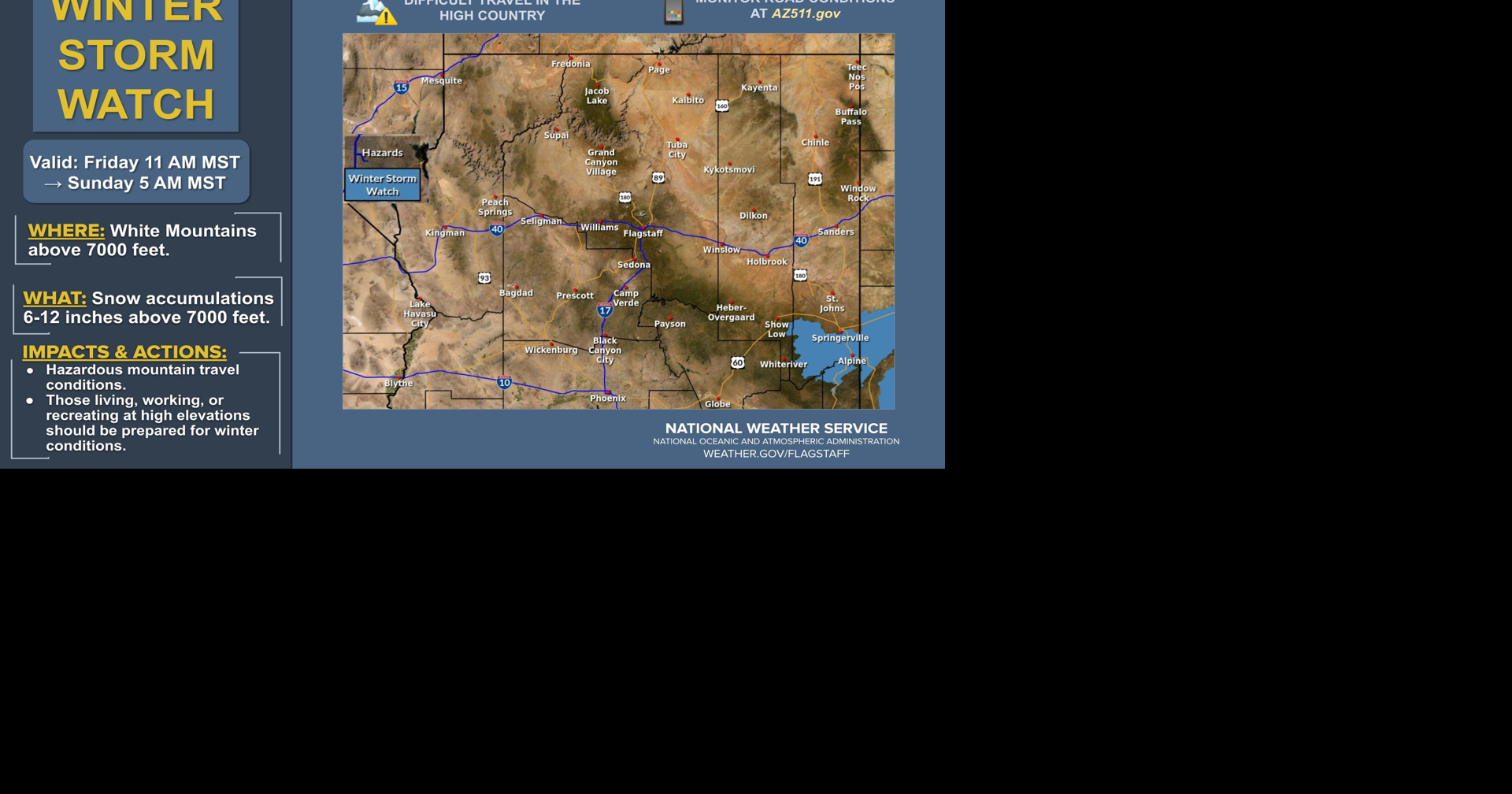 Winter storm watch in effect for parts of the White Mountains | News ...