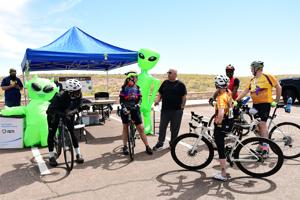 Cyclists Pedal the Petrified to support college education