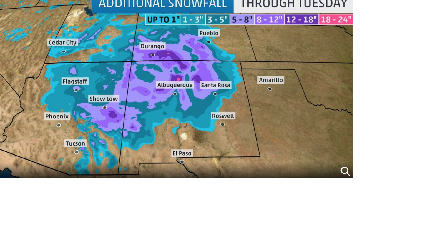 More snow on the way Monday, Tuesday Apache County