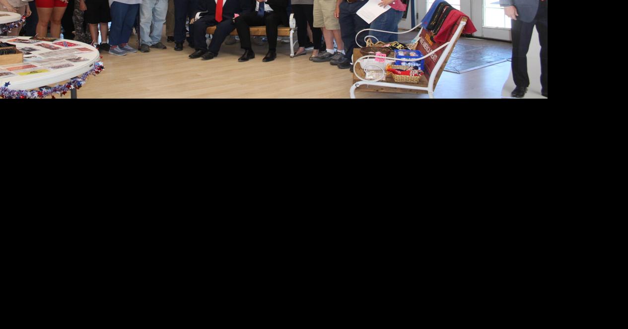 Group photo with Trump doll