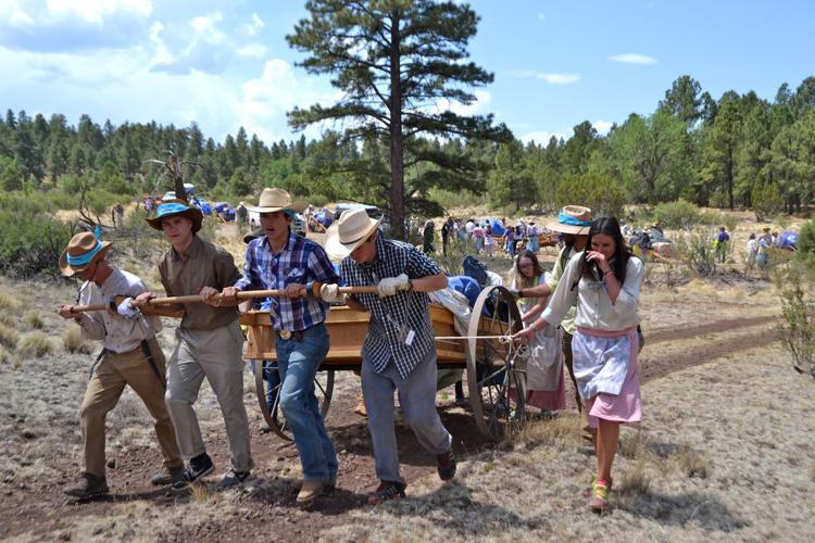 White Mountain LDS Stake re-enacts pioneer handcart trek, Apache County