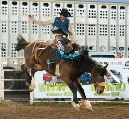 NPC hosts college rodeo, ties for 2nd - NPC team ropers Logan and Wacey ...
