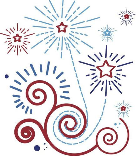 west reading playground fireworks clipart